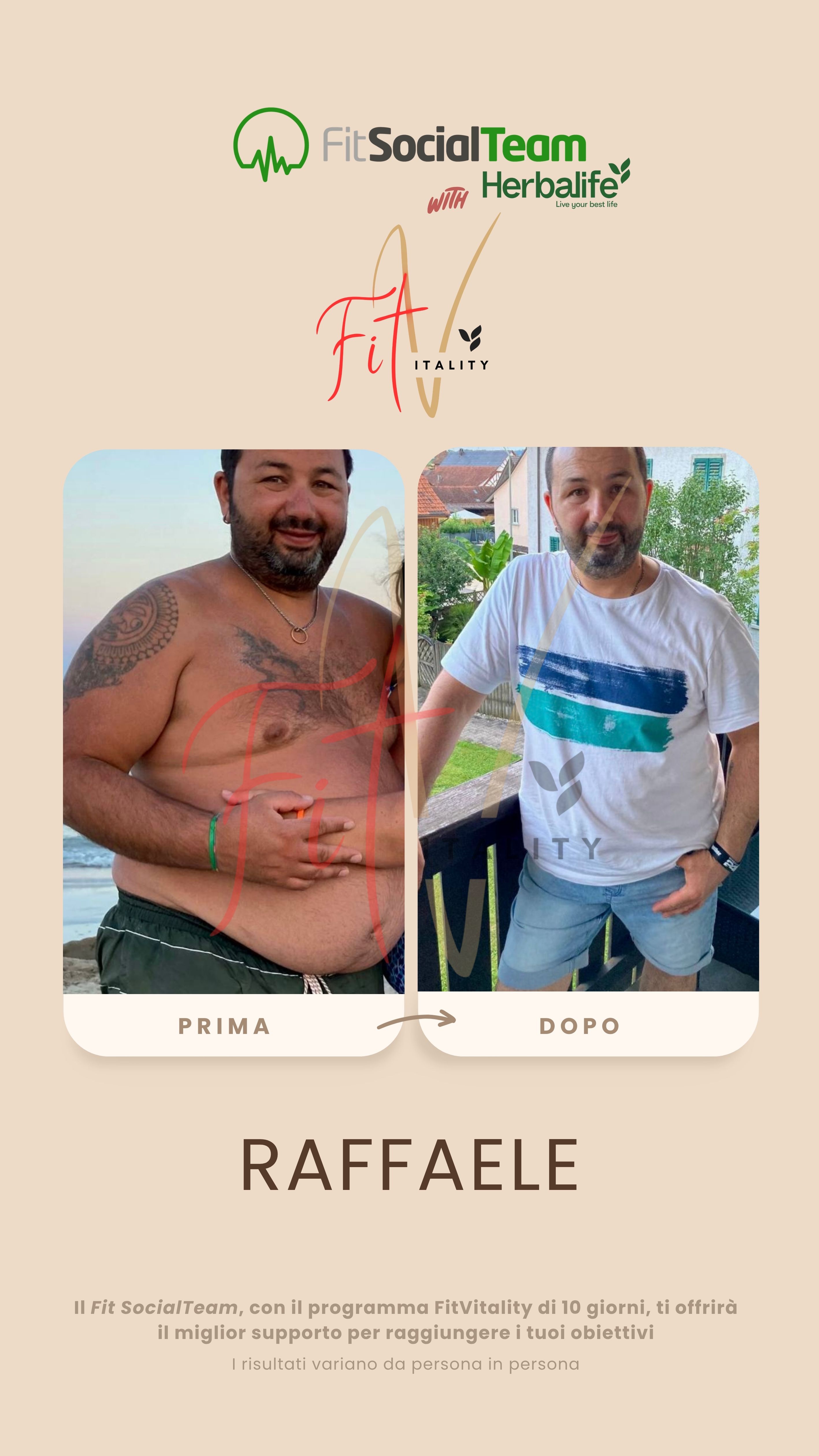 Perdia peso Herbalife Rafffaele