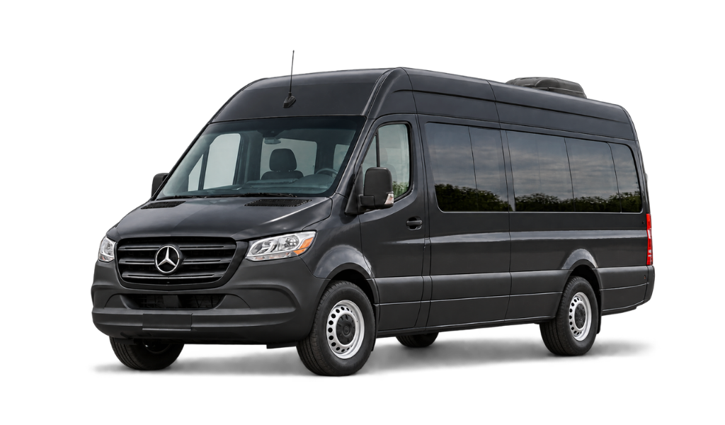 Mercedes Sprinter black passenger van