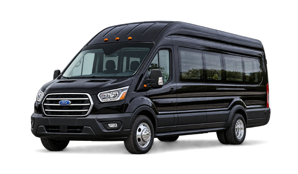 Ford Transit · Black passenger van