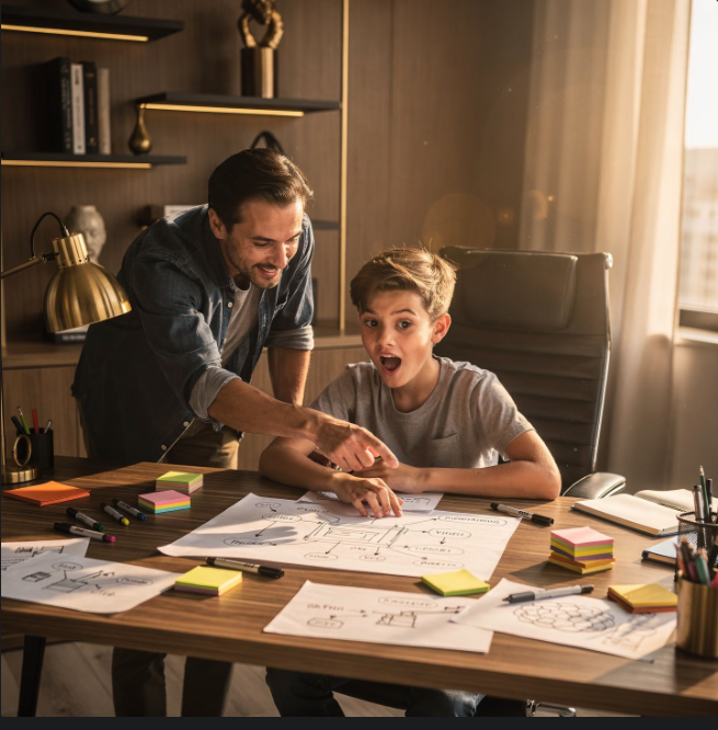 Kids discovering their business idea