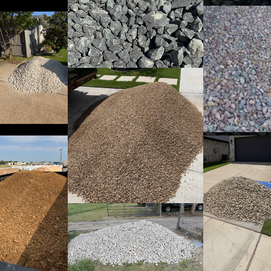 Rock, gravel, stone and decorative delivery
