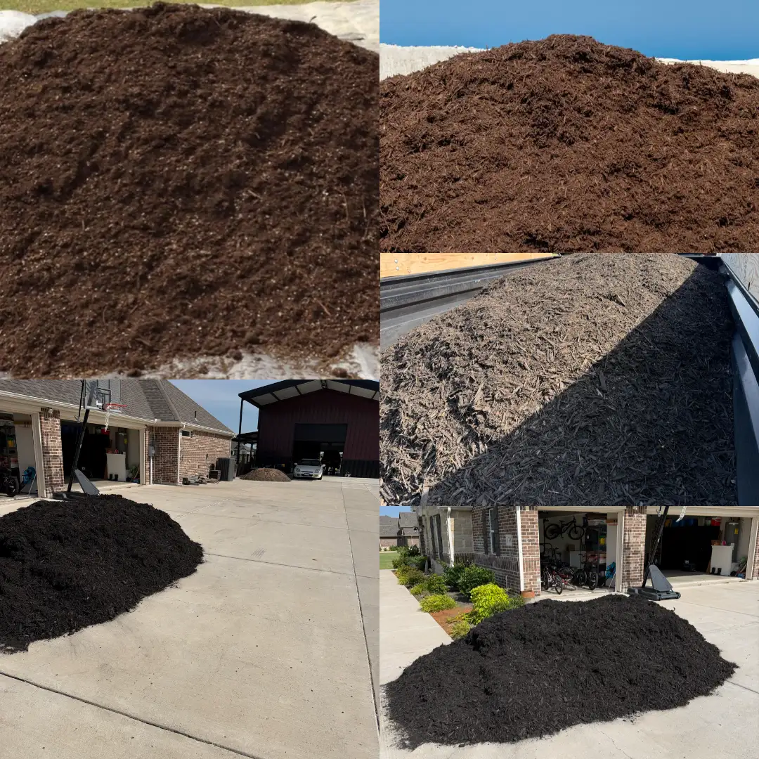 Colored mulch, compost and garden bed mix delivery