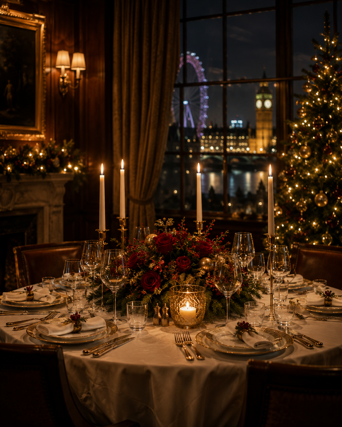 A table overlooking the Thames