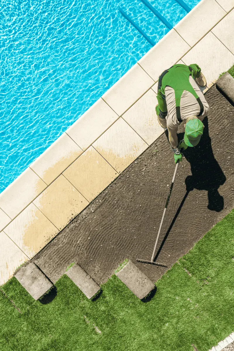 Example of Pool Install in Raleigh NC by Pro Brothers Landscaping