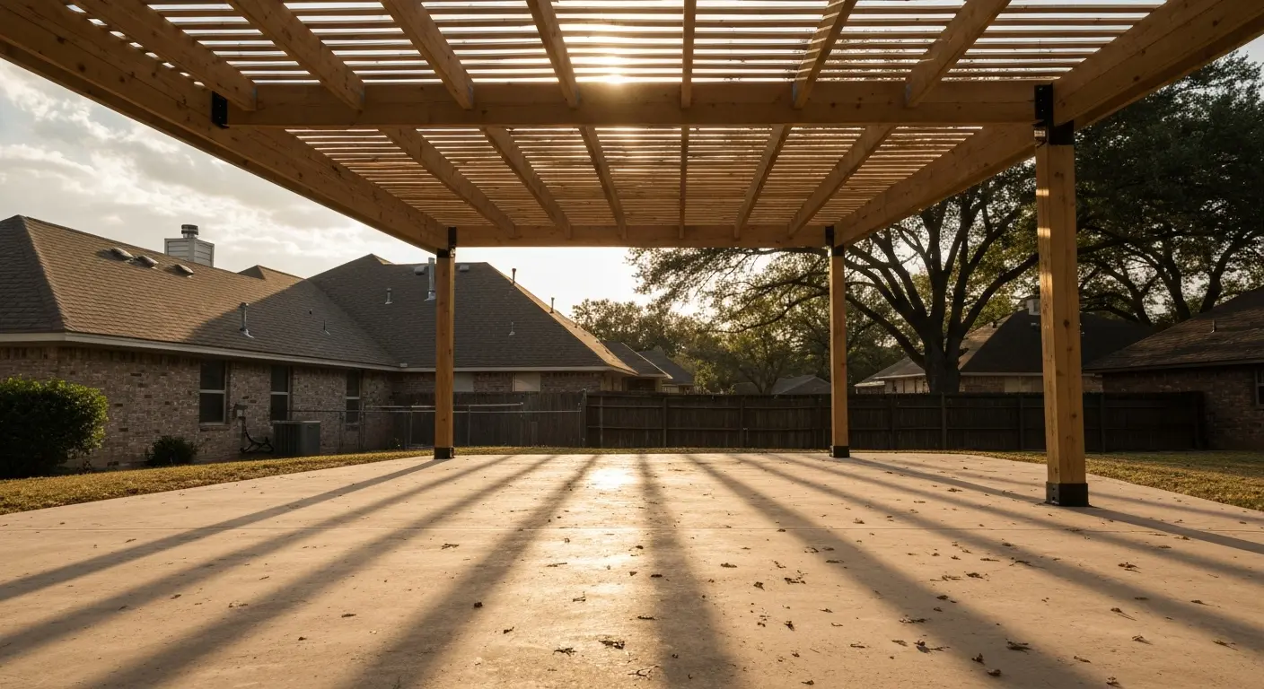 Patio cover shade structure