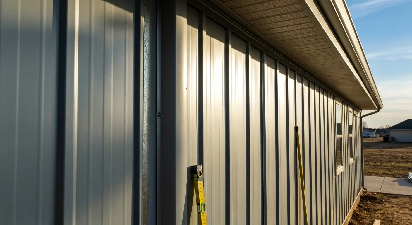 Metal siding installation