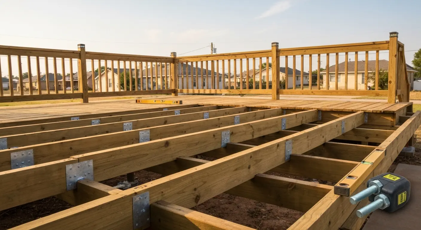 Deck repair and reinforcement in Harrah