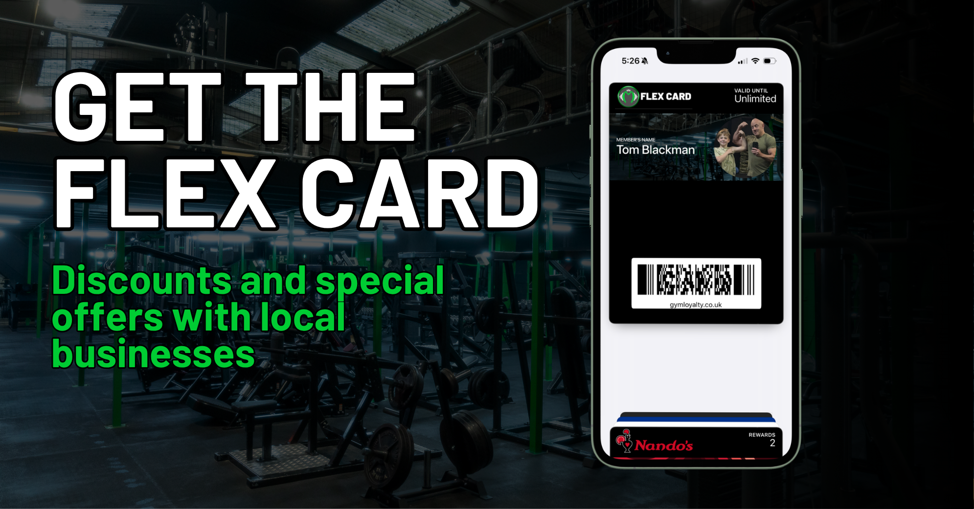 The FLEX Card on a member's phone
