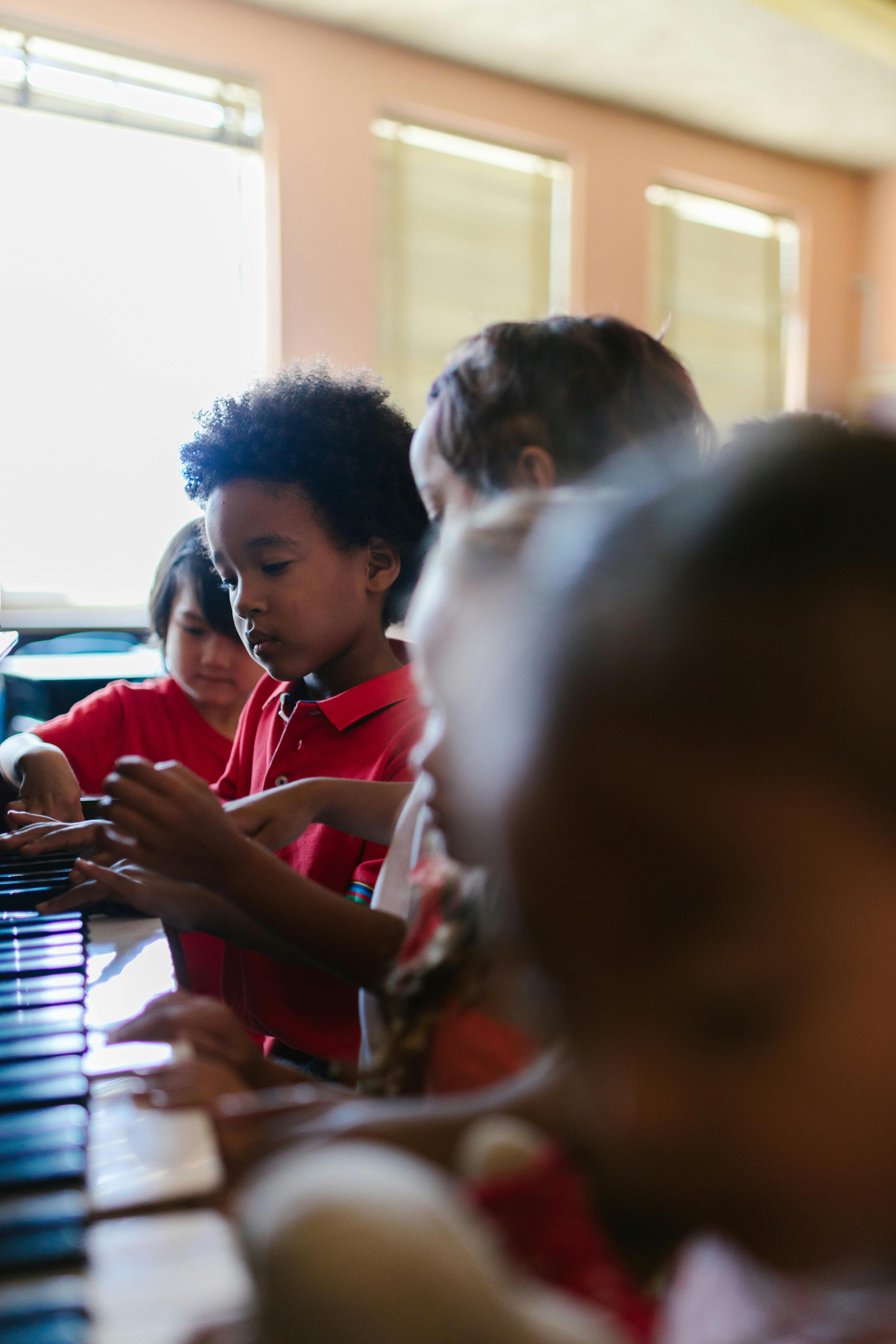 A young child's first introduction to piano
