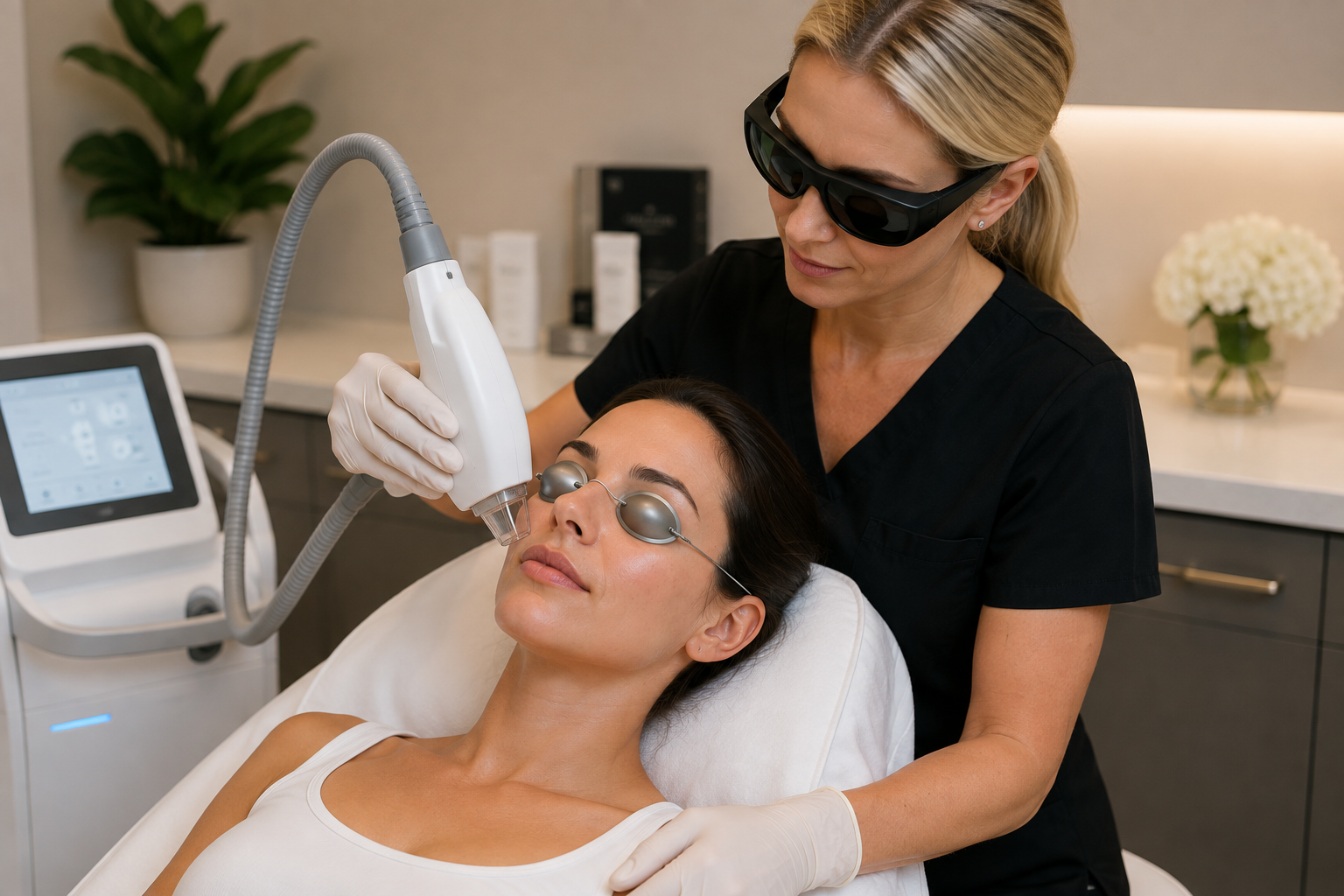 Professional aesthetic laser treatment