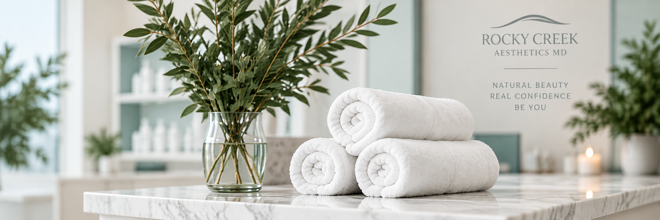 Rocky Creek Aesthetics relaxing spa setting