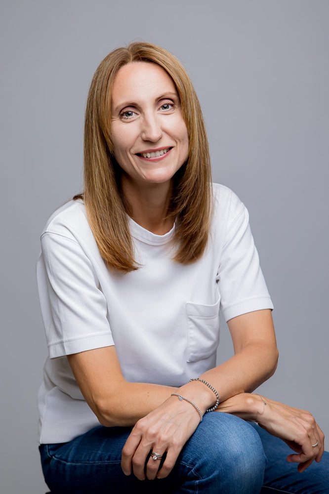 Beth Turner portrait in a white top