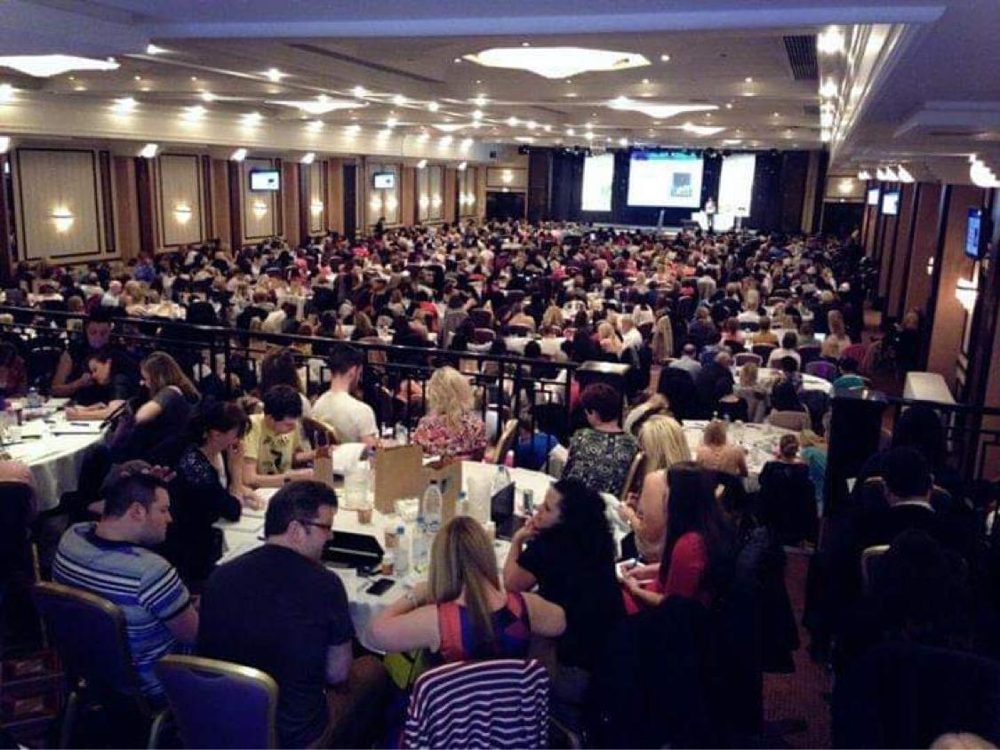 A large conference audience