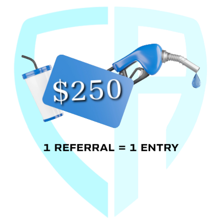 $250 Gas Gift Card — 1 Referral = 1 Entry