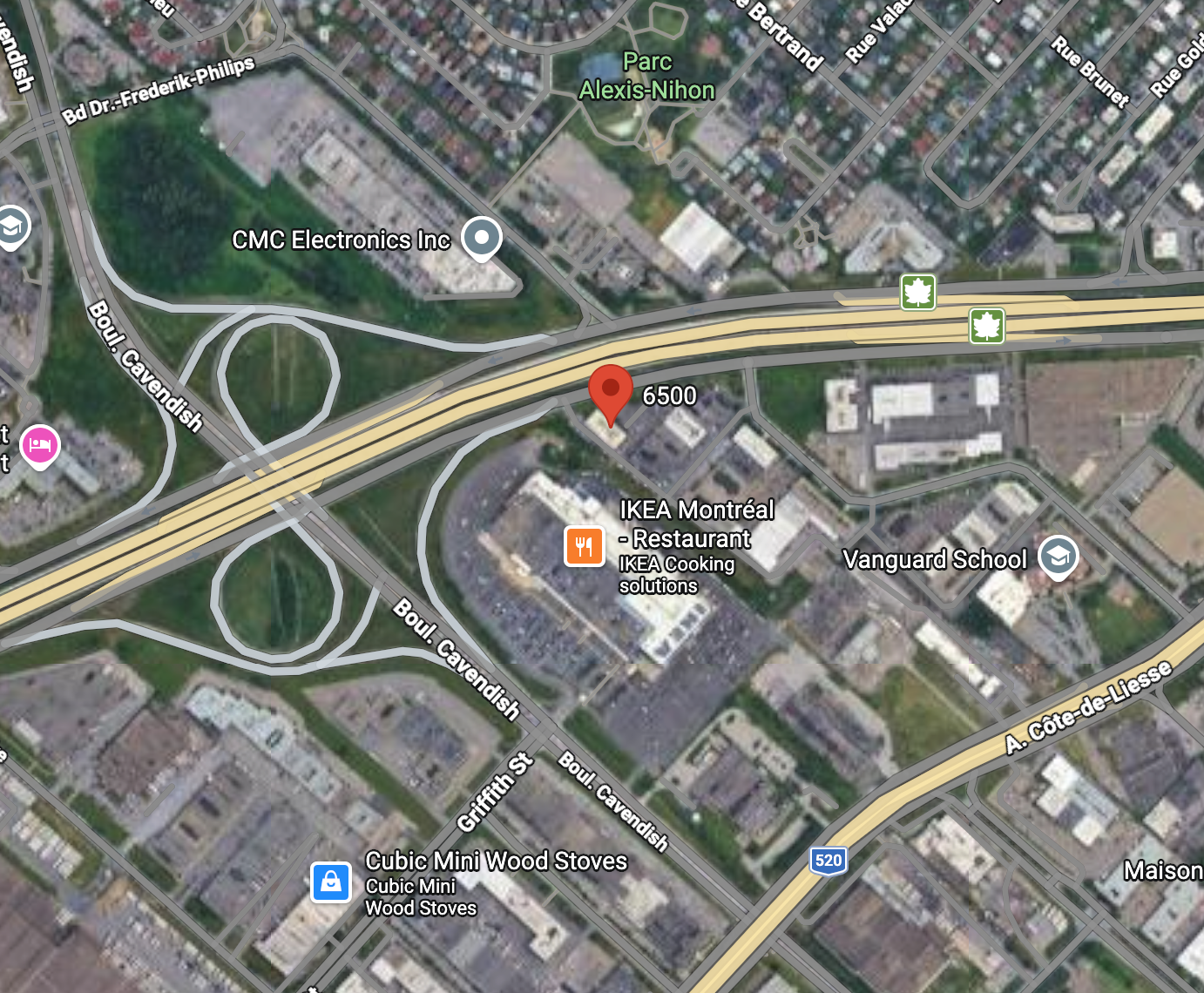 Map showing ClickyAgency clinic marketing office location