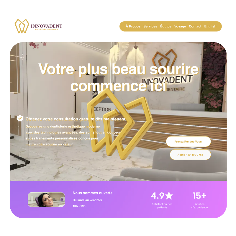 Exemple de site Innovadent
