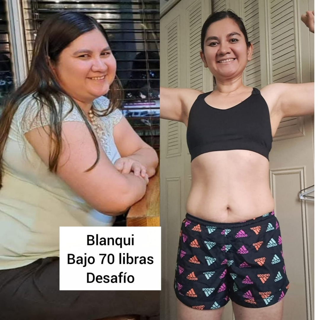 Comparación del antes y después de una participante del método