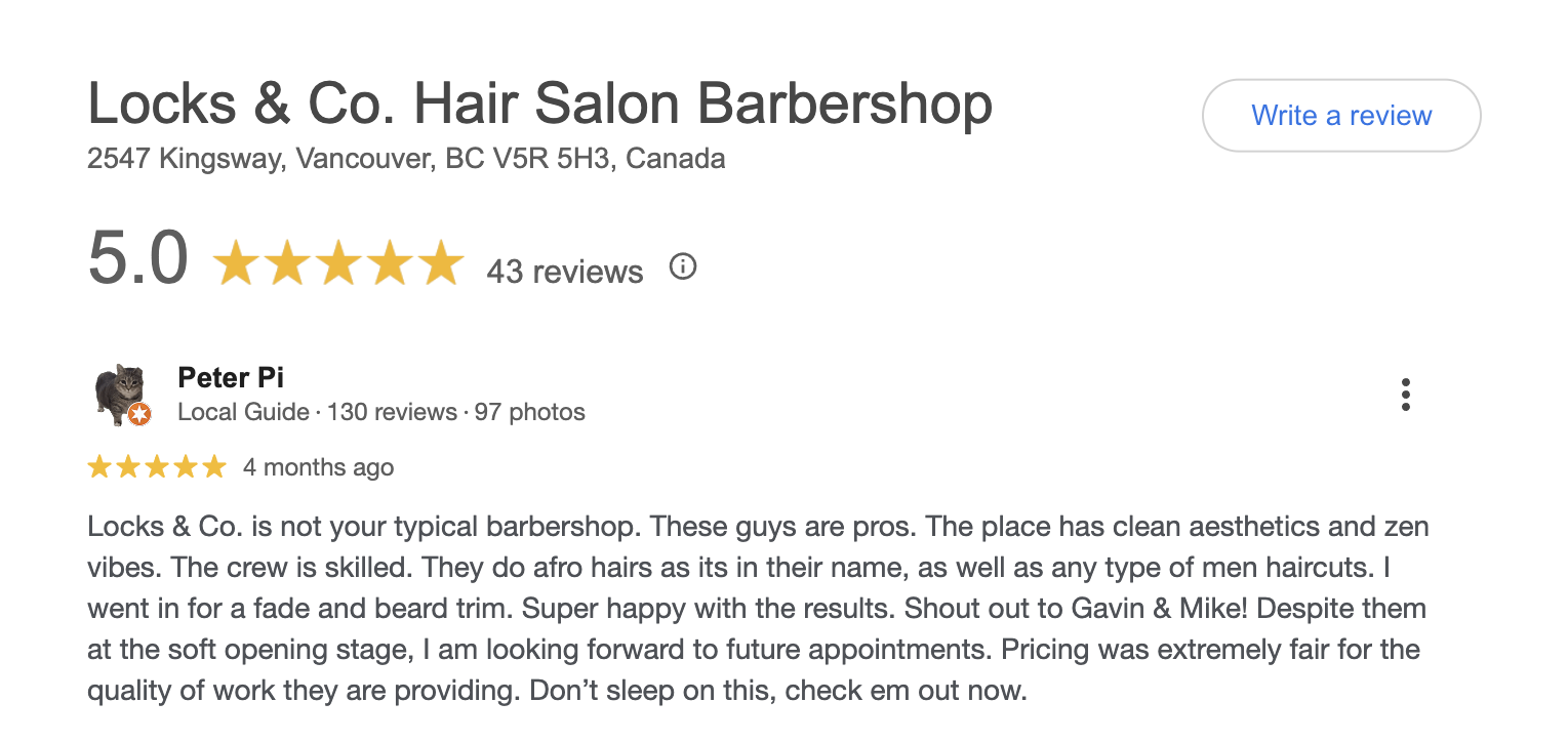 Google Review 5