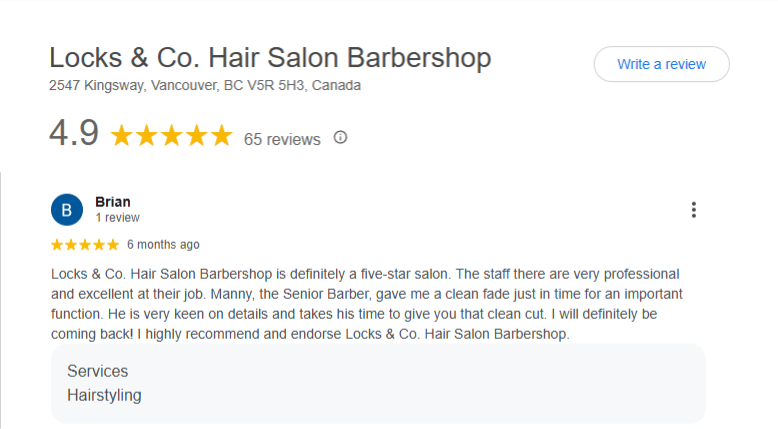 Google Review 1