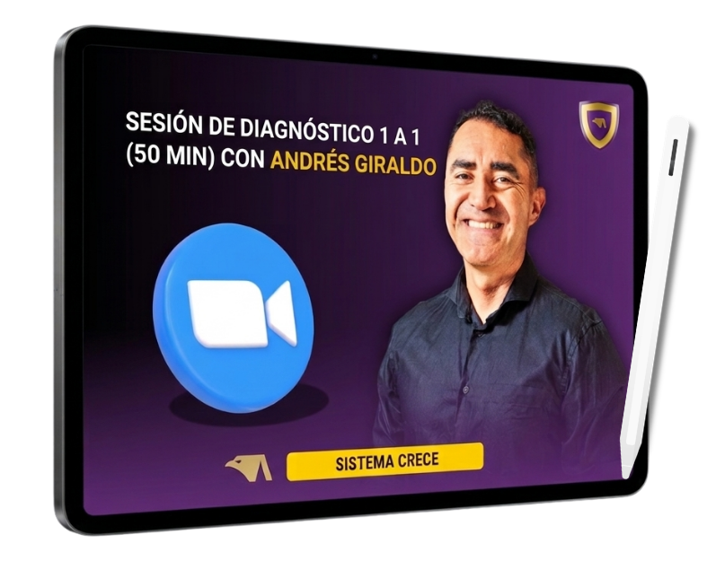 Mockup Sesión de Diagnóstico 1 a 1 CRECE