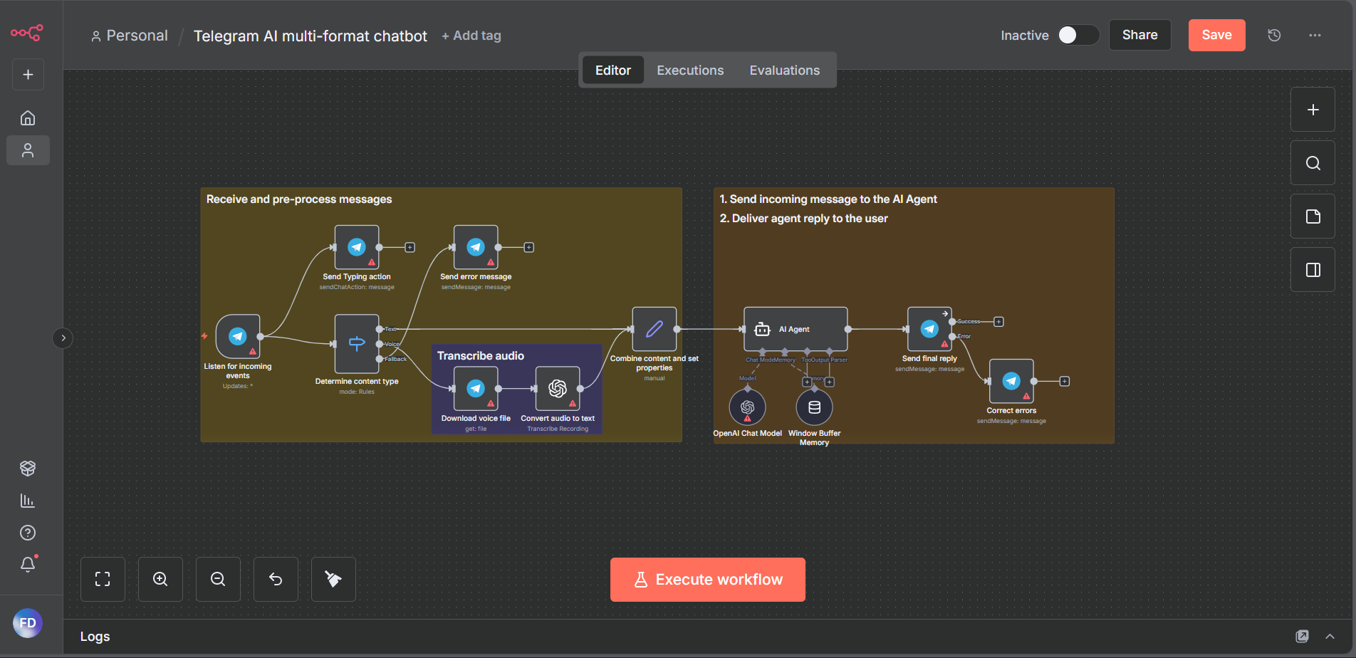 AI operations screenshot
