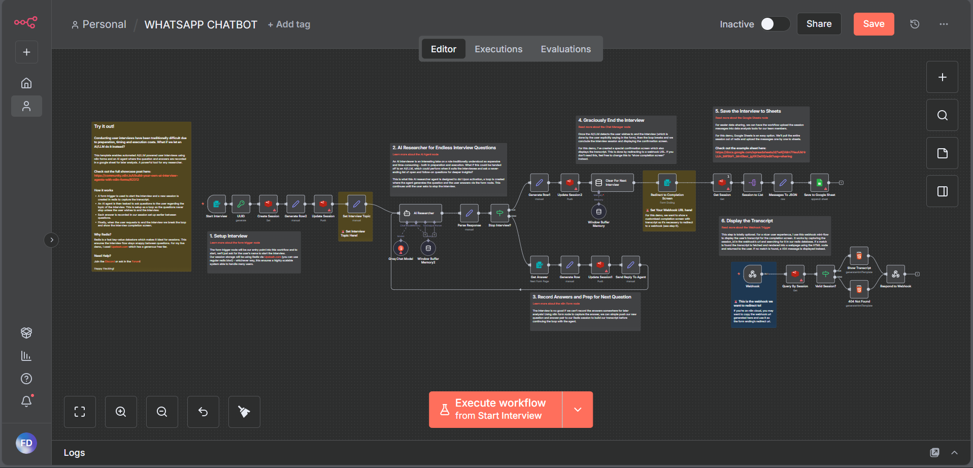AI automation screenshot