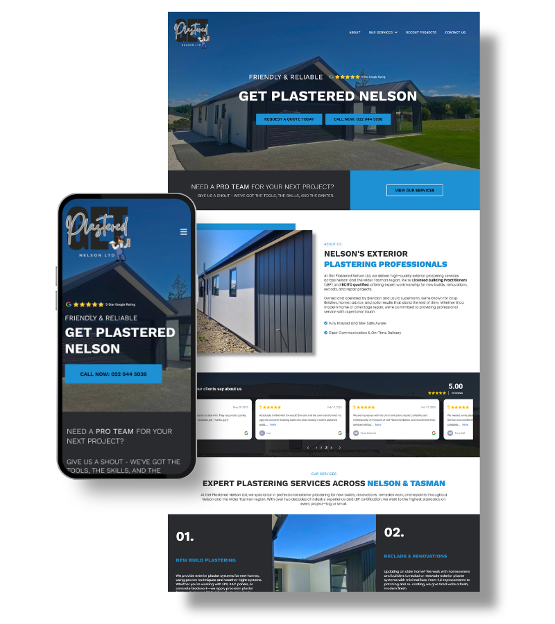 Professional small business website design for trades and service businesses