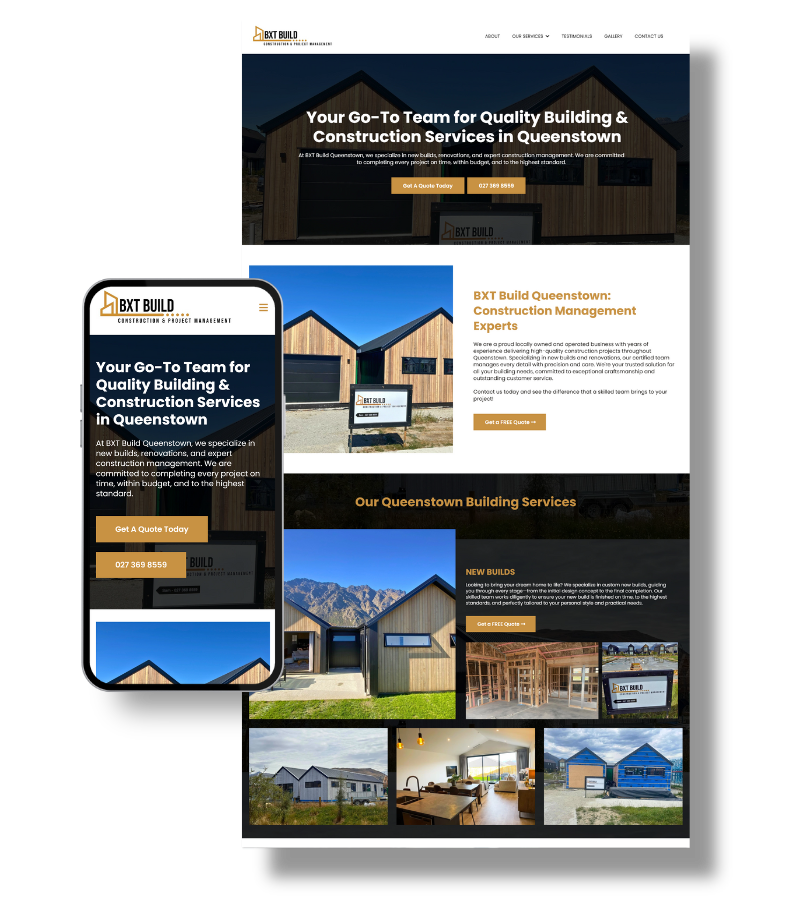 Clean, easy-to-navigate website design for New Zealand small businesses