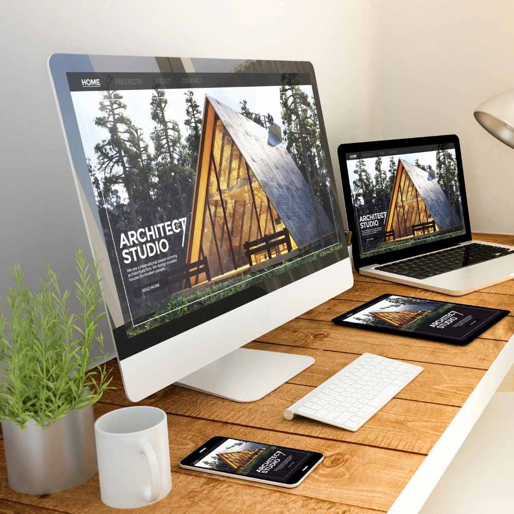 Eample of single page website