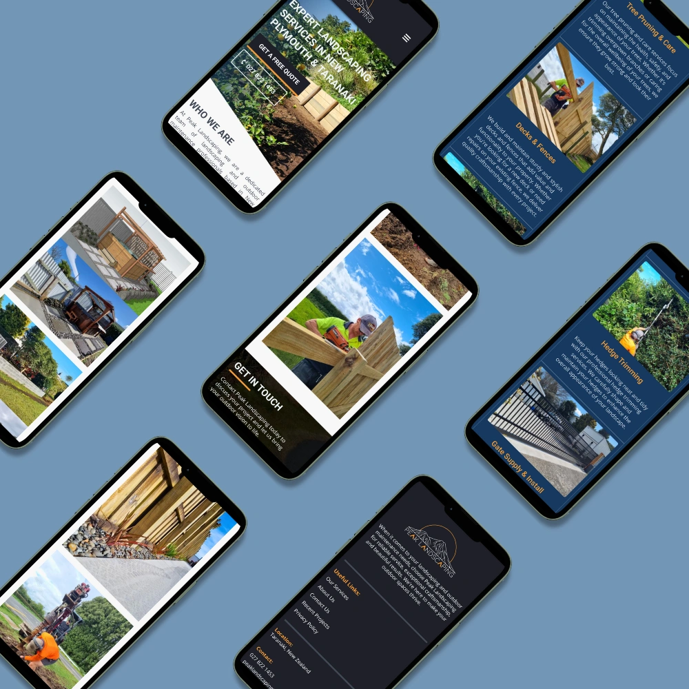 Small business website with mobile-friendly and responsive design
