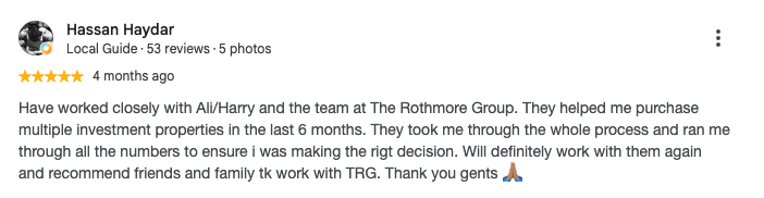 Rothmore Group Google client review