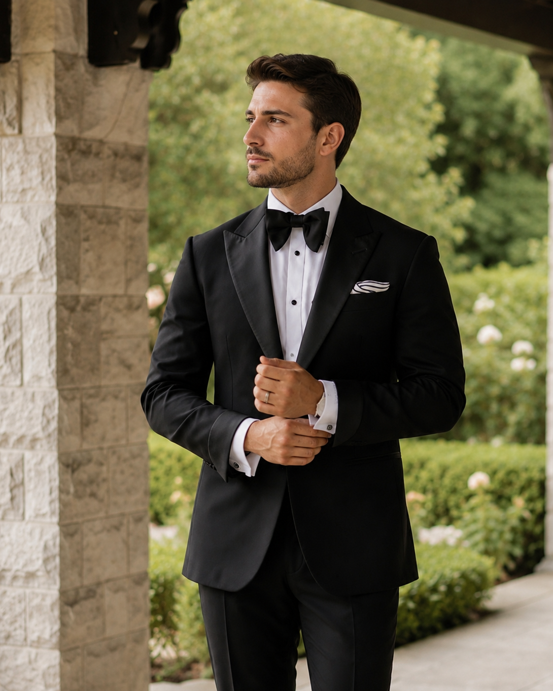 Custom wedding suit for a groom