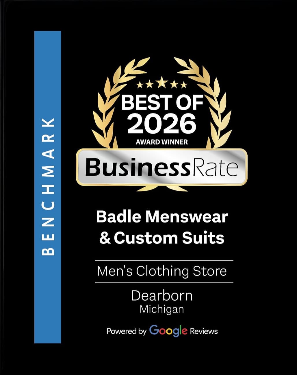 Best of Dearborn 2026 award, Badle Menswear
