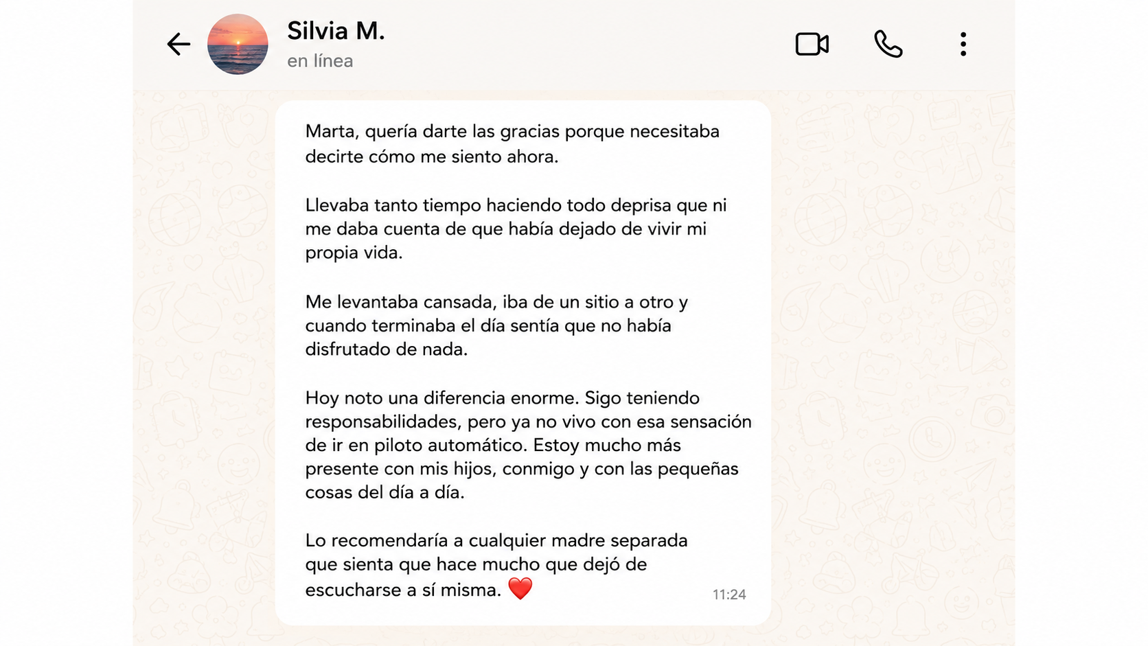 Mensaje real de una alumna del programa Rompe el Automático