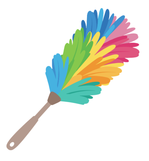 A coloful feather duster A coloful feather duster