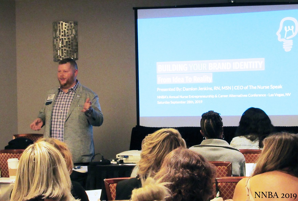 Damion Jenkins leading a nursing education session