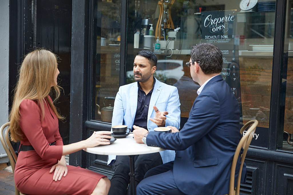 Sam Cawthorn in conversation with business leaders