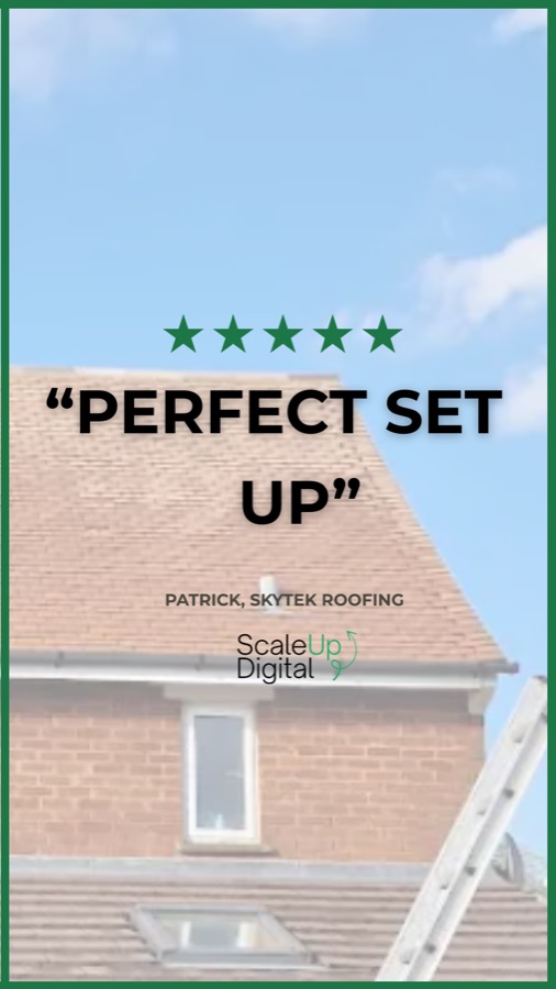 Patrick, SkyTek Roofing — Perfect set up