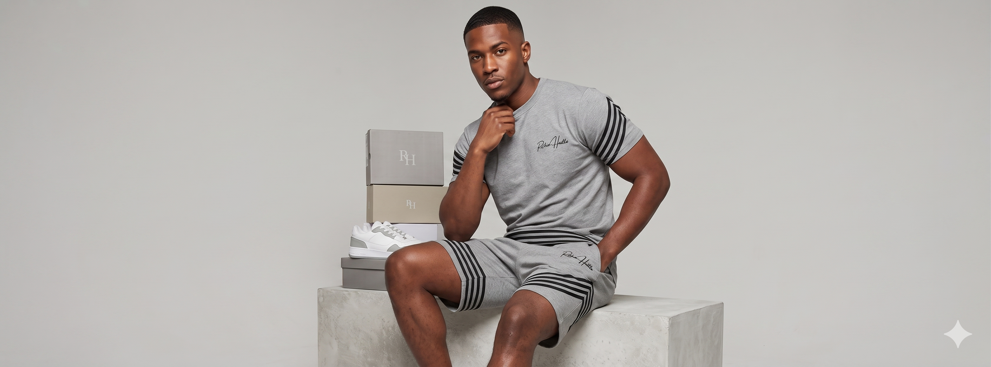 Richie Hustle Signature Striped Short Set