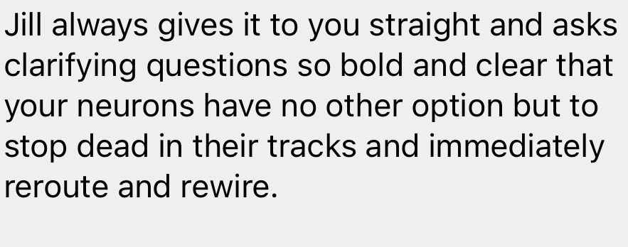 Client testimonial