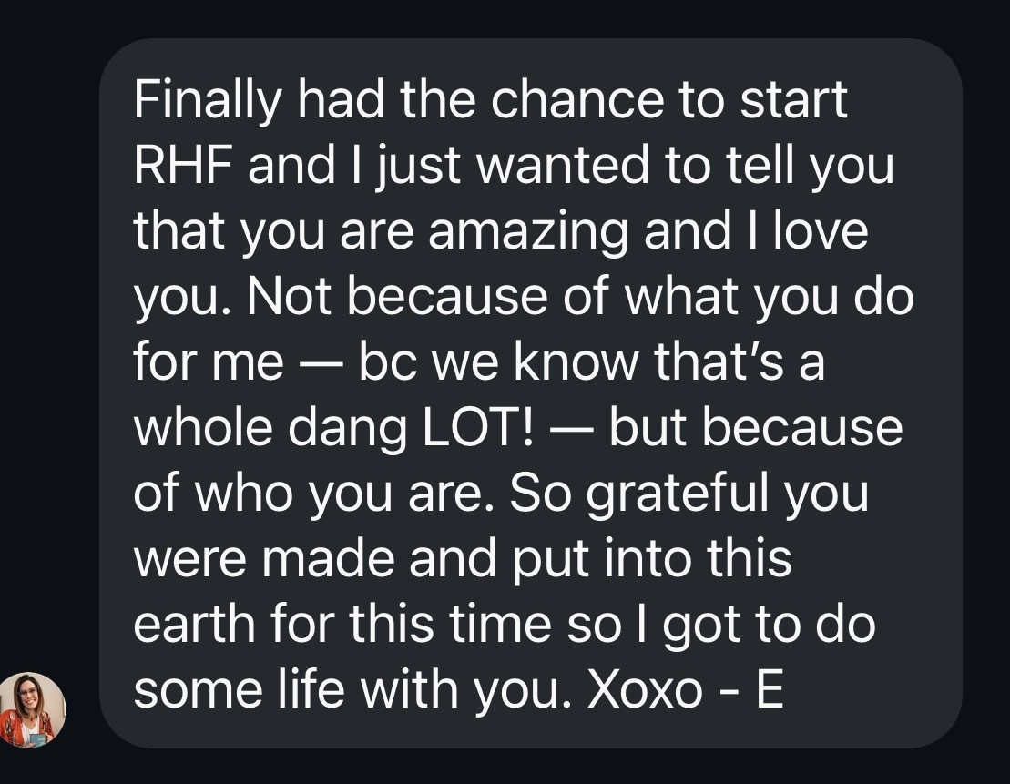 Client testimonial