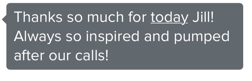 Client testimonial