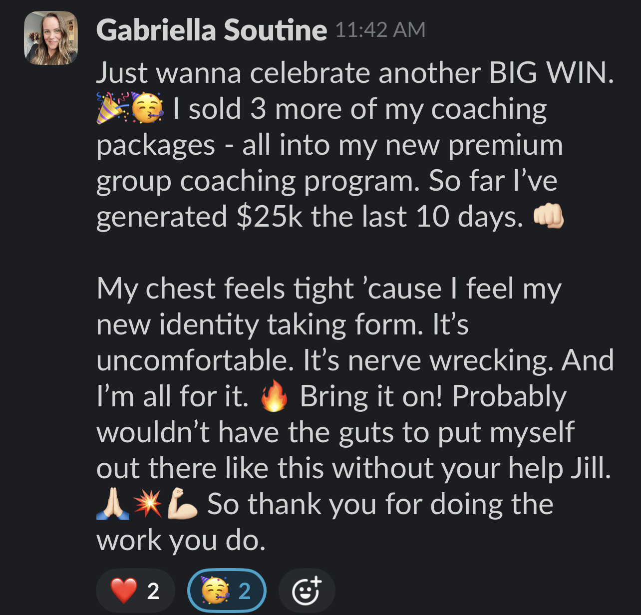 Gabriella testimonial
