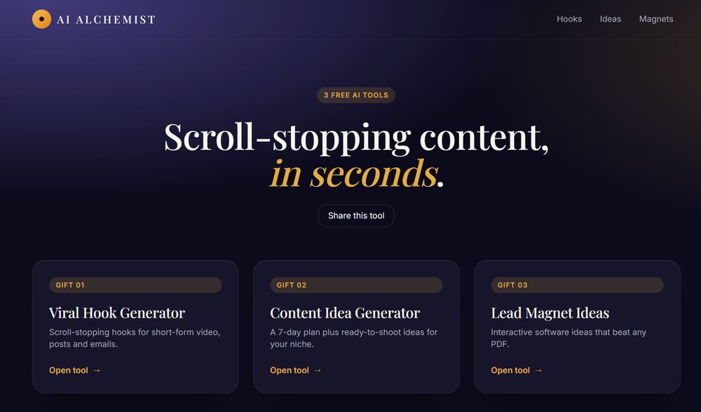 A real tool built inside AI Traffic Alchemy