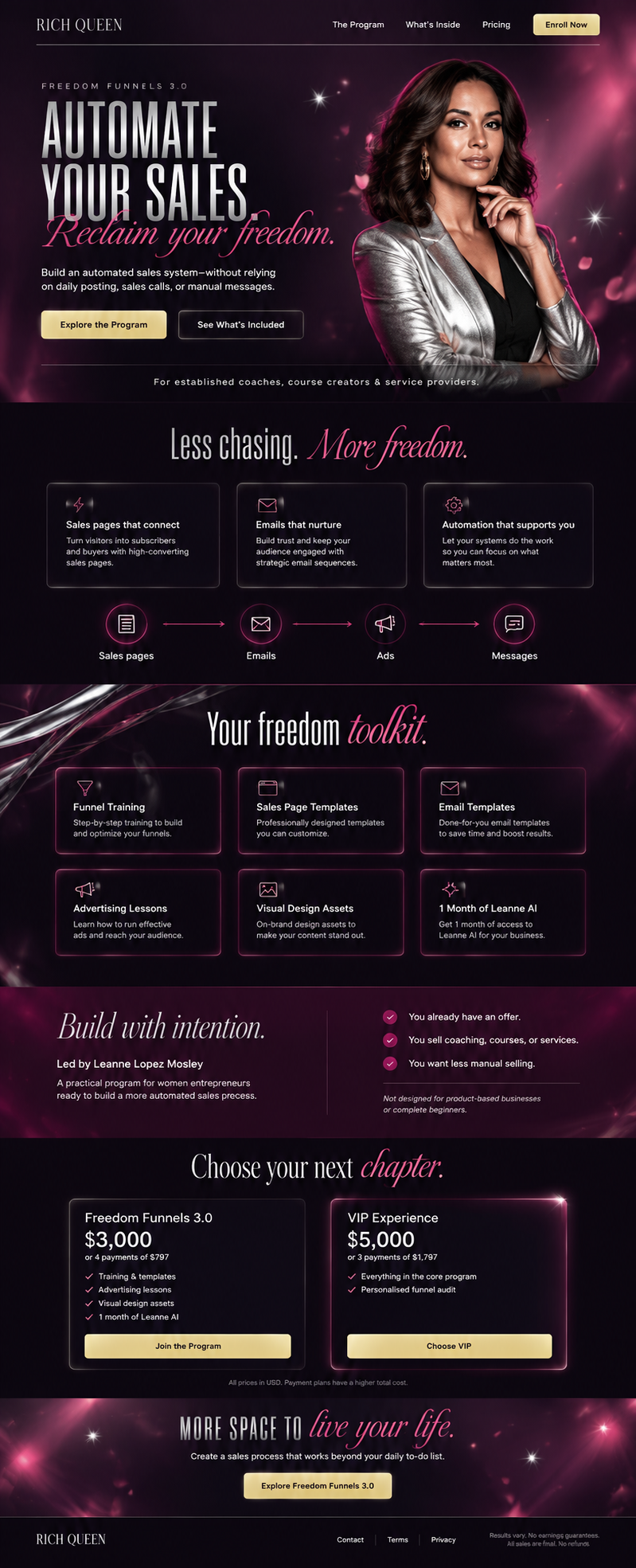 Freedom Funnels 3.0, Automate Your Sales, Reclaim Your Freedom, Funnels