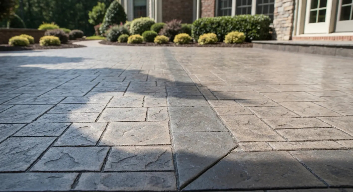 Stamped concrete patio