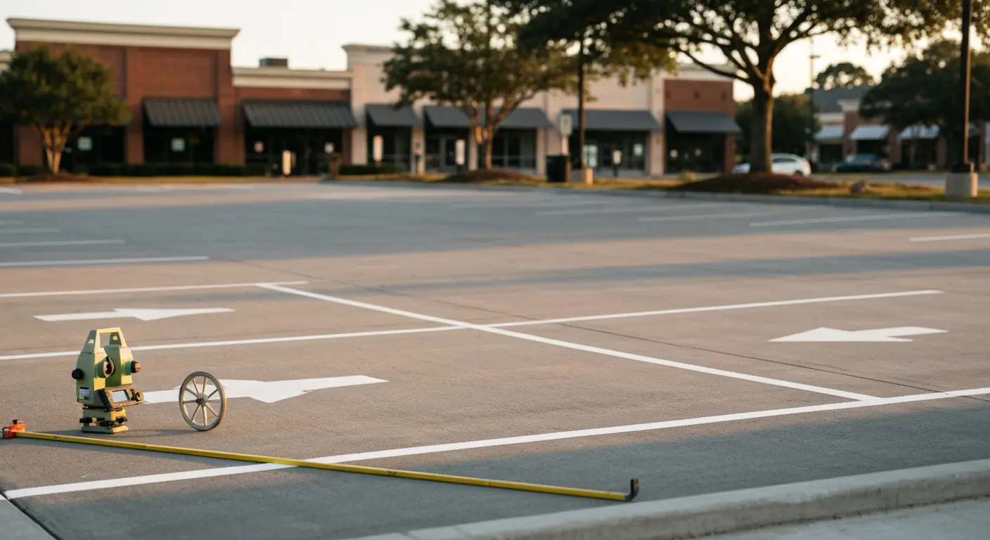 Parking lot concrete