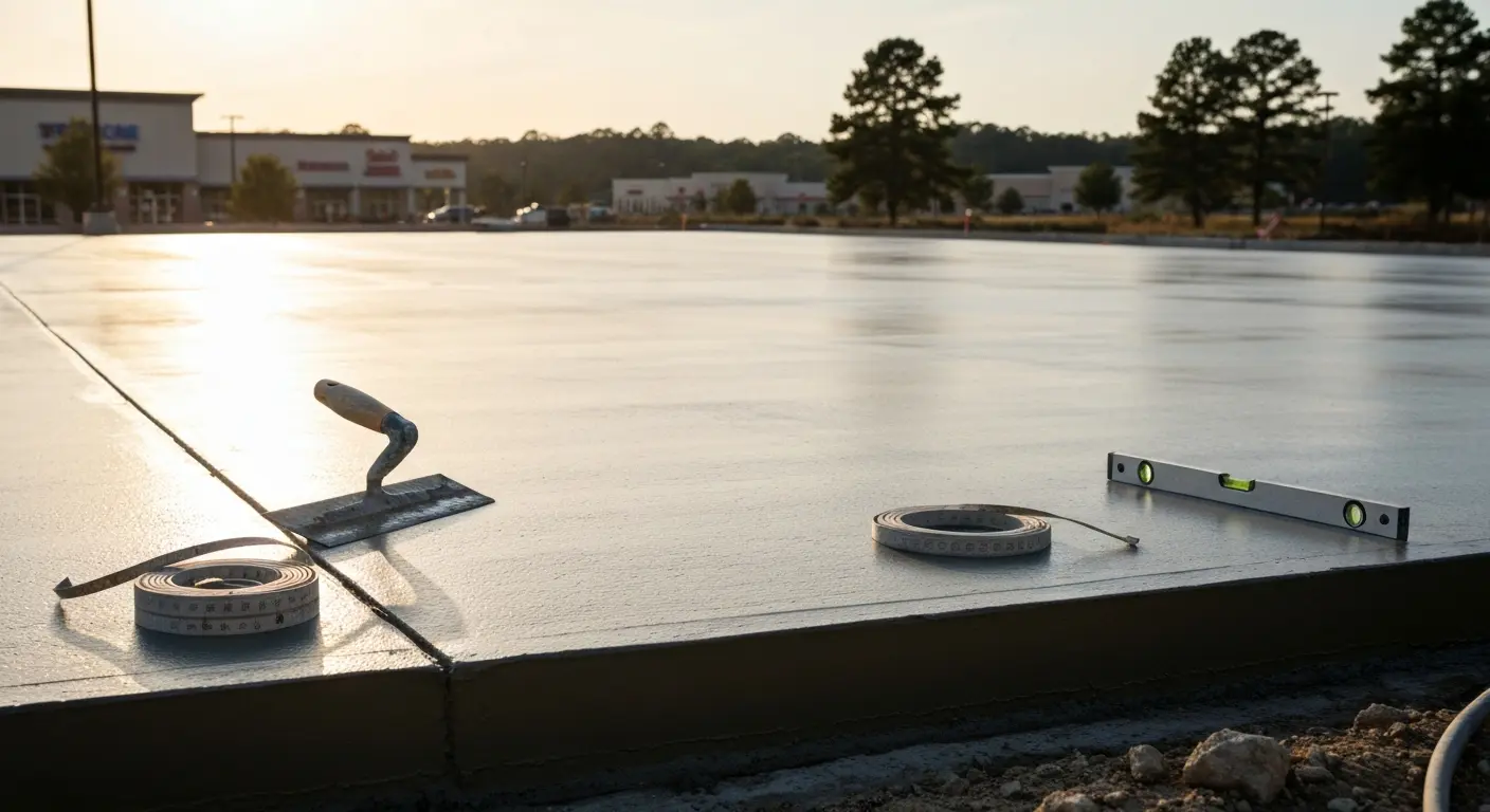 Flatwork concrete slab