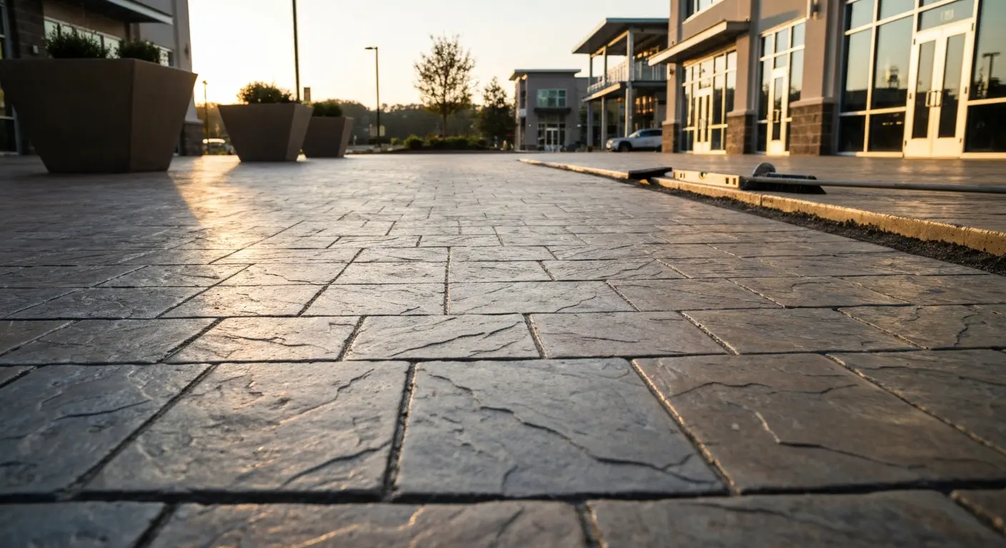 Commercial stamped concrete