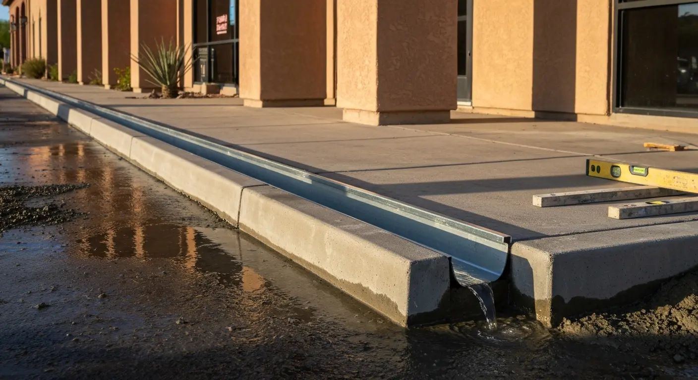 Curb and gutter work